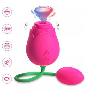 Rose Vibrator Clitoral Sucking with Ball Vibrating Egg G spot Clitoris Stimulator Vaginal Anal Sex Toy Masturbation