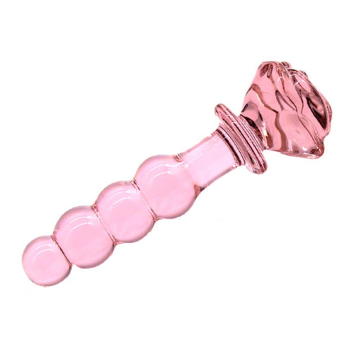 3pcs Rose Glass Penis Anal Plugs for Women and Men Anal Plug Massage