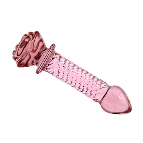 3pcs Rose Glass Penis Anal Plugs for Women and Men Anal Plug Massage