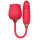 Double Heads 2 In1 Clitoris Stimulation Sucking Vagina Sex Toys Rose Shape Silicone Dildo Vibrators For Women