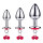 BDSM Pleasure Set Sex Toy Metal Anal Plug Male Female Masturbation With Bell