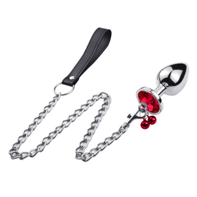 BDSM Pleasure Set Sex Toy Metal Anal Plug Male Female Masturbation With Bell