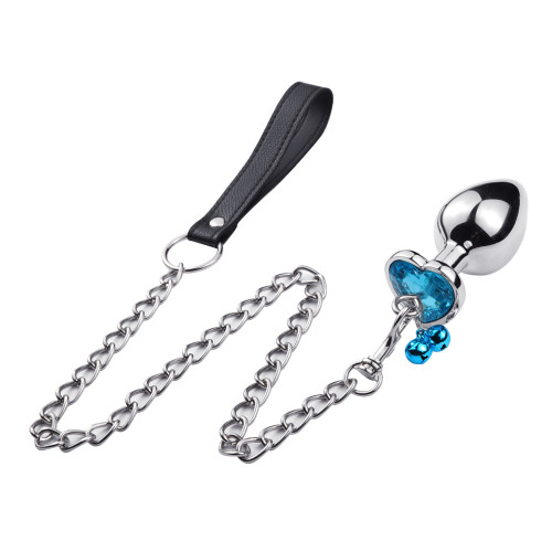 BDSM Pleasure Set Sex Toy Metal Anal Plug Male Female Masturbation With Bell