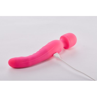 Female Adult Products Arbitrary Bending Dildo Heating Waterproof Silicone Wand Massager Av Vibrator