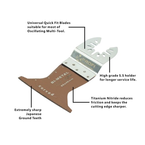 Moretop oscillating multi-tool curved bi-metal plunge cut blade