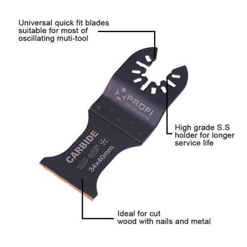 Moretop oscillating multi-tool carbide teeth plunge cut blade 18105001 34mm