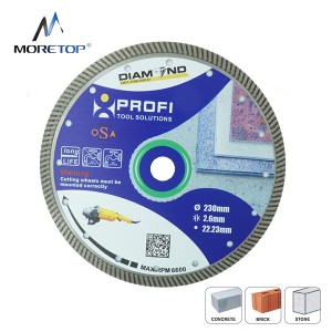 Moretop pro diamond cutting blade for Brick, porcelain and tile 230mm