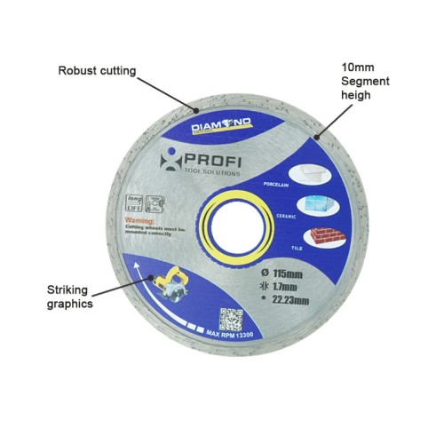 Moretop standard continious cutting rim diamond blade 115mm 10102001