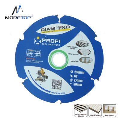Moretop professional fibre cement board cutting blade 216mm 11206005