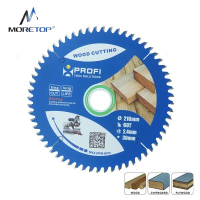 Moretop TCT wood cutting blade for DIY users 216mm 11101020
