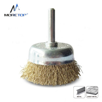 Moretop Crimped Wire Cup Brush, Shaft-mounted 65mm 15005002