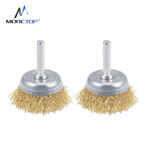 Moretop Crimped Wire Cup Brush, Shaft-mounted 65mm 15005002
