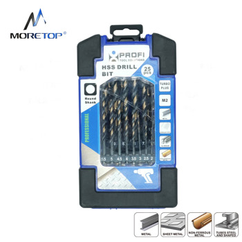 Moretop 25pcs HSS Turboplus Drill Bit Set 20601005