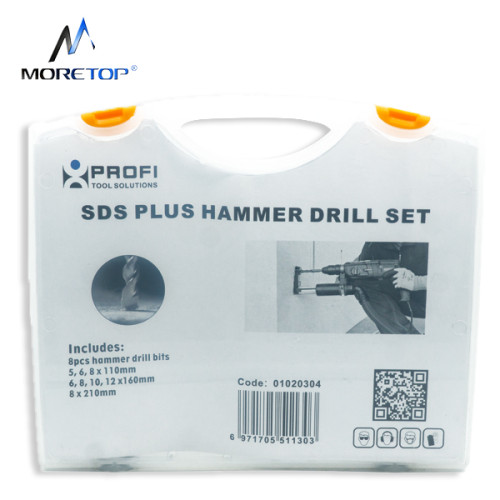Moretop 8pcs SDS-plus Hammer Drill Bit Set 20502001