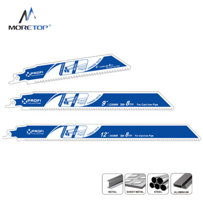 MORETOP Carbide-tipped Reciprocating blades For Hard wood and metal Demolition work