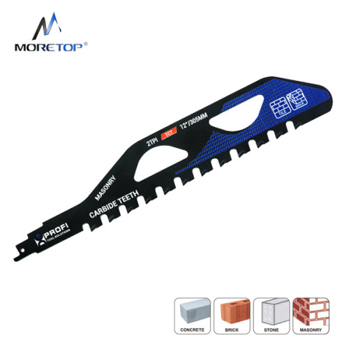 MORETOP Tungsten Carbide Reciprocating Saw Blades For Concrete Block, Brick, Masonry