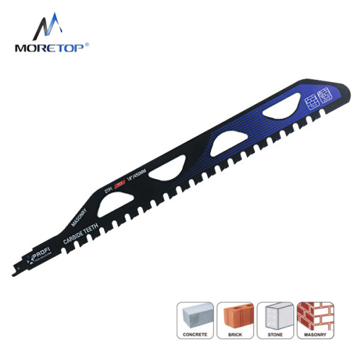 MORETOP Tungsten Carbide Reciprocating Saw Blades For Concrete Block, Brick, Masonry