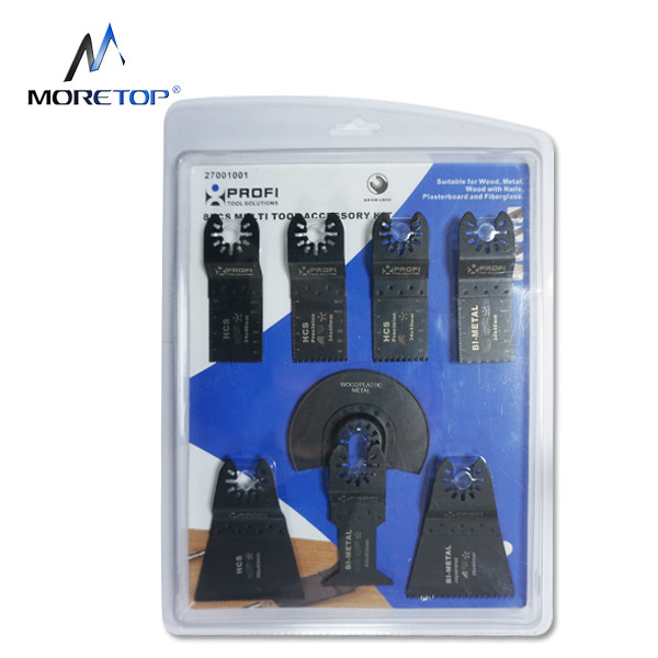 MORETOP Bi-Metal And CRV Blades Oscillating Multi Tool Blade Kit For Sawing, And Cutting 8-Pack 27001001