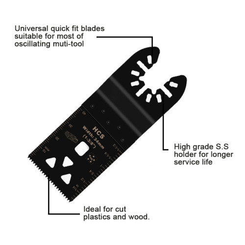 MORETOP Oscillating Multi Tool Blade Kit For Wood and Plastics 18001003