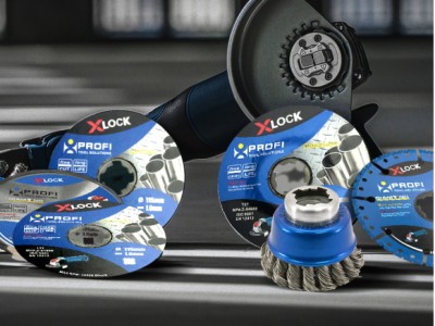 X-lock system for angle grinders