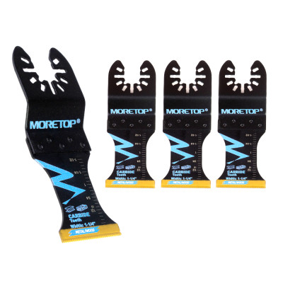 MORETOP Carbide Oscillating Multi Tool Blades For Hard Material, Hardened Metal, Nails, Bolts And Screws 18105001