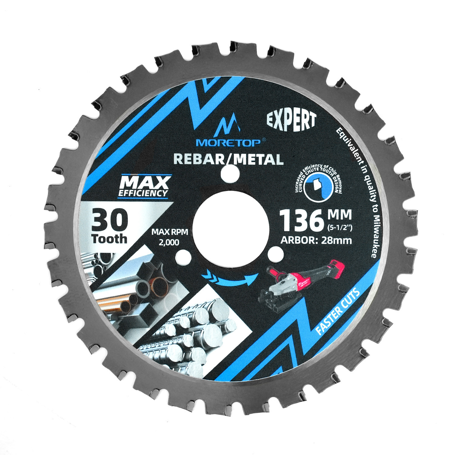 Moretop Rebar/Metal Cutting Blade Exclusively Compatible With Milwukee 3675-20