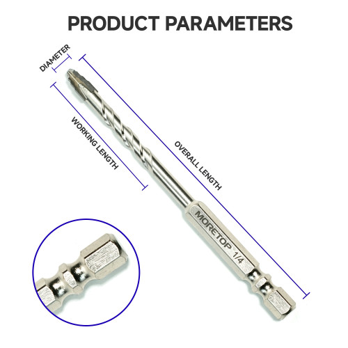 Moretop Step Tip Hard Tile Drill Bits Patented Design