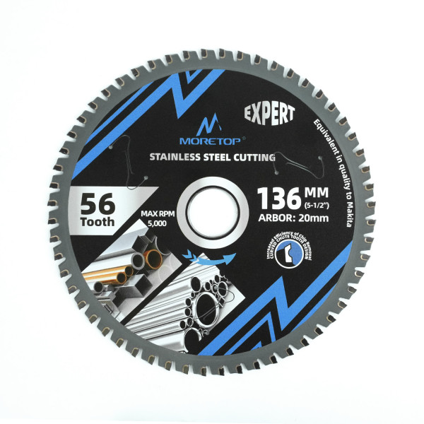 Moretop Metal-Cutting TCT Circular Saw Blade | Quieter, 30% Faster Clean Steel Cuts