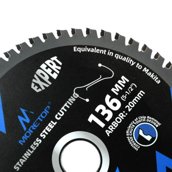 Moretop Metal-Cutting TCT Circular Saw Blade | Quieter, 30% Faster Clean Steel Cuts