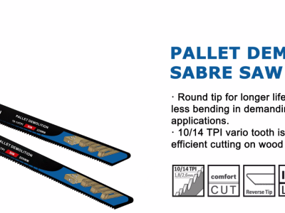 Pallet demolition reciprocating saw blades