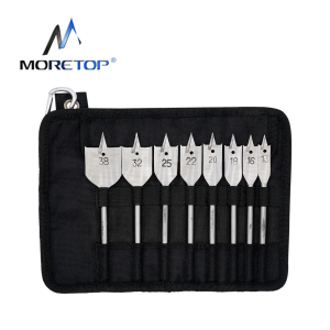 moretop 20401003 10pcs Wood Flat Drill Bit Set