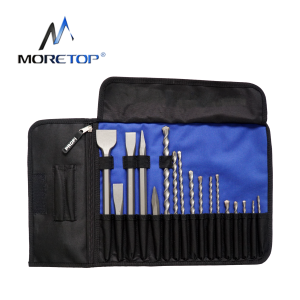 moretop 20402001 17pcs Hammer Drill & Chisel Set