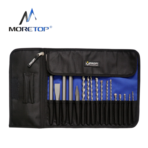 moretop 20402001 17pcs Hammer Drill & Chisel Set