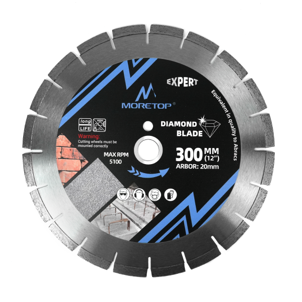 Moretop Diamond blade with Turbo cutting rim for reinforced concrete 300mm
