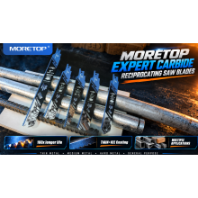 Need to cut hard metal faster? Choose MORETOP EXPERT TCT Reciprocating Saw Blades.