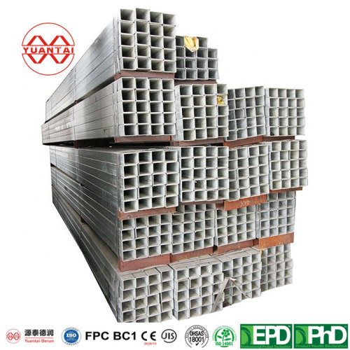 hot galvanized square steel tube China supplier yuantaiderun can oem odm obm