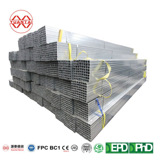 Pre galvanized 3/4 inch square tube mild steel square pipe China supplier