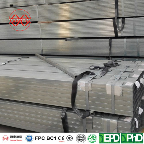 hot galvanized square pipe ASTM A 500 B (OR) S275 JR Square Hollow Sections