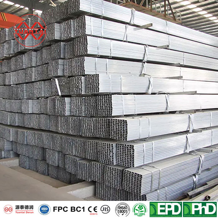 Galvanized Rectangular Schedule 40 MS Steel Tube