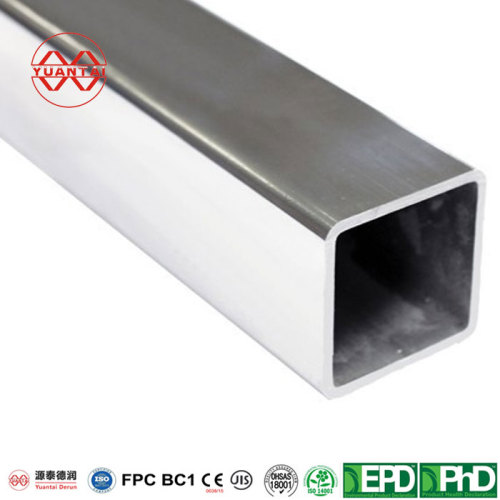 hot dip galvanized square hollow sections China yuantai(can oem odm obm)
