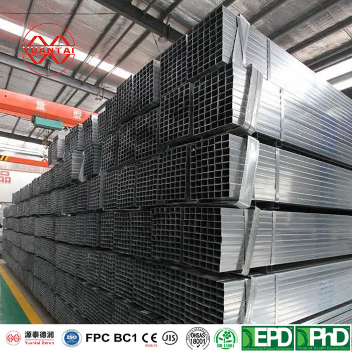 Galvanized Rectangular Schedule 40 MS Steel Tube