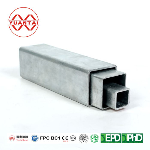 Hot Dip galvanized square pipe factory China yuantaiderun(can oem odm obm)