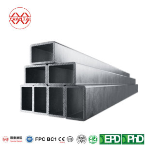 China hot galvanized rectangular hollow section supplier yuantaiderun(oem odm obm)