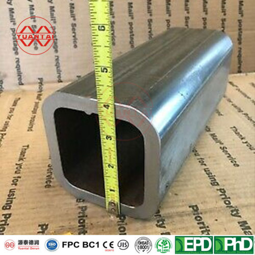 square pipe for glass curtain wall manufacturer yuantaiderun