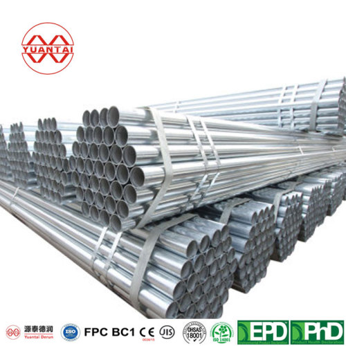 galvanized round steel pipe China factory yuantaiderun group