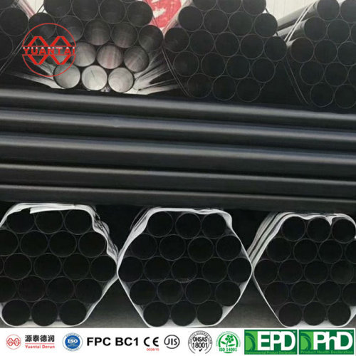Schedule 40 black steel pipe ERW tube China manufacturer Tianjin Yuantai Derun