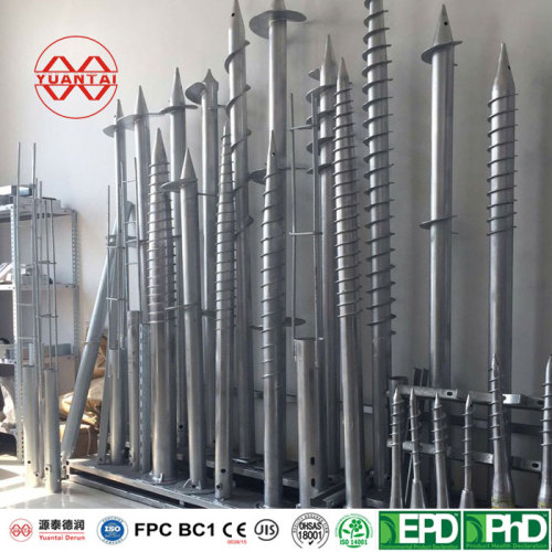 Steel spiral ground pile manufacturer China yuantaiderun(can oem odm obm)