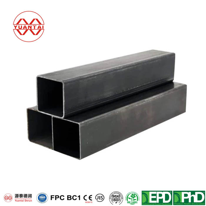 black square rectangular steel pipes