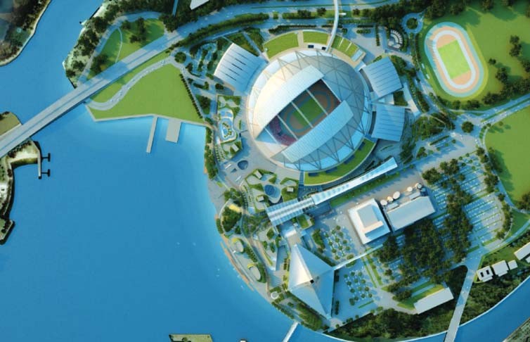 Kallang Football Facility Structural components