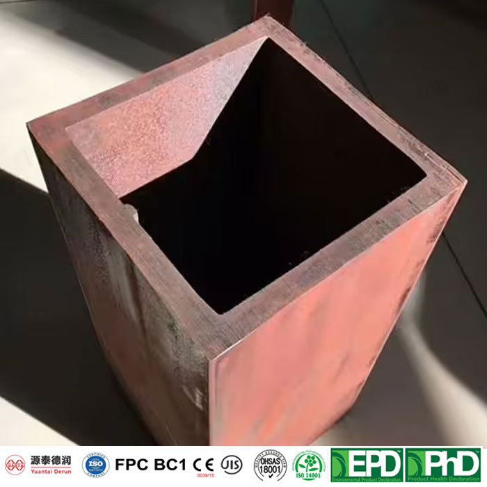 500×500×30mm right angle square steel pipe Yuantai Derun